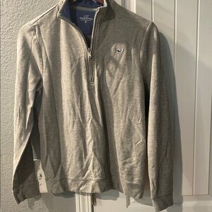 Vineyard Vines Gray Zip Up Sweater Soft Casual Style